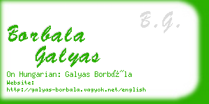 borbala galyas business card